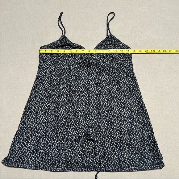 BCBGirls Cami Top Small Babydoll Floral Ditsy Drawstring Waist Camisole Babydoll - Picture 13 of 13